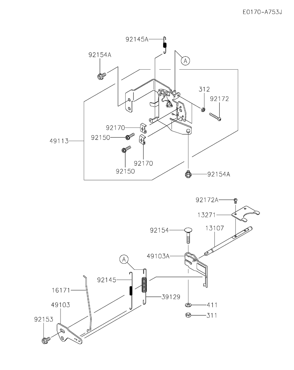 Fx730v-Cs28 Control Equipment Diagram and Parts List for FX730V-CS28  Cub Cadet Lawn Tractor